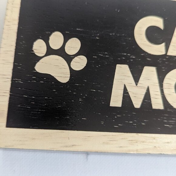 NWT 'Cat Mom' Paws Wooden Box Sign Home Table Decor Michael's Mother's Day Pets - Picture 3 of 6